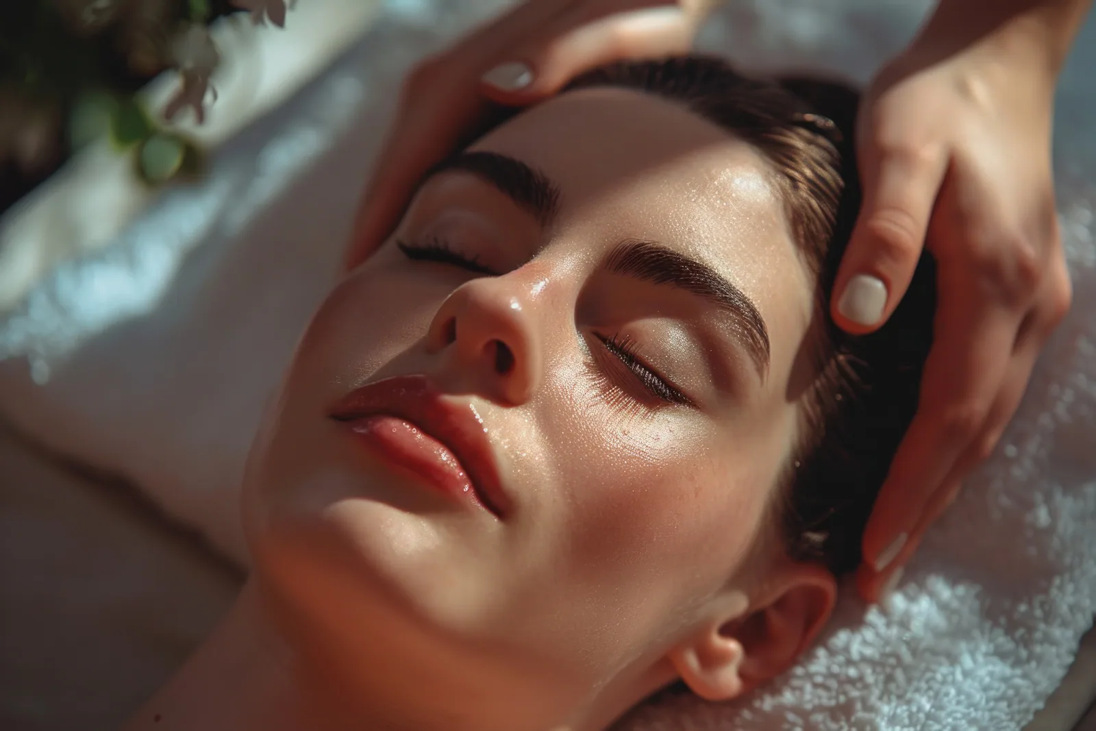 Relaxing facial and beauty care
